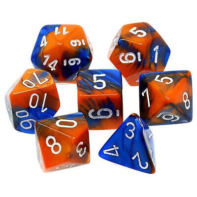 Dés en boite Gemini Blue-Orange w/white
