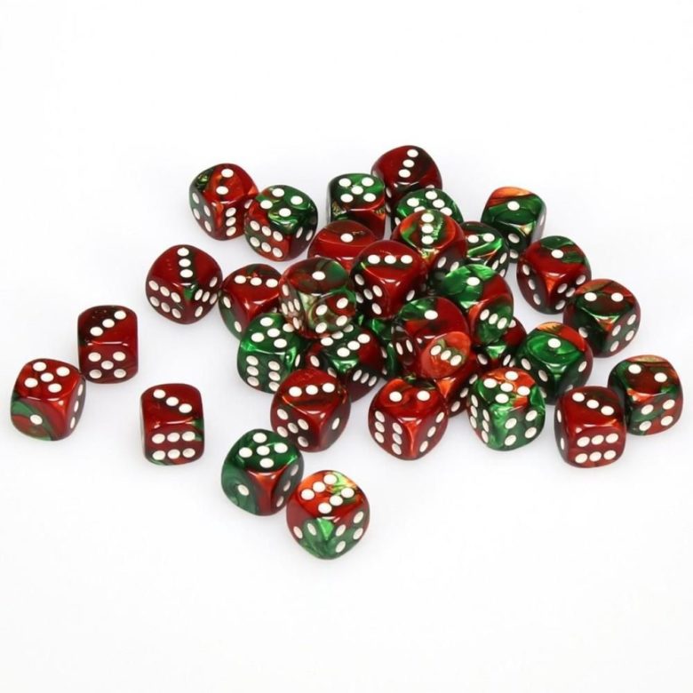 Boite de 36d6 Gemini Green-Red w/white