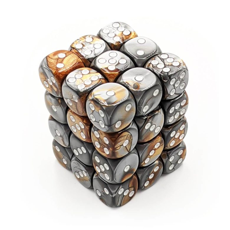 Boite de 36d6 Gemini Copper-Steel w/white