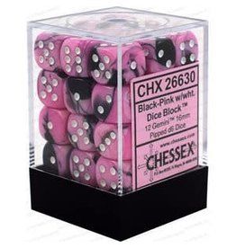 Boite de 36d6 Gemini Black-Pink w/white