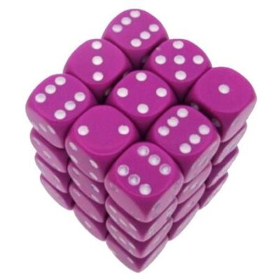 Boite de 36d6 Opaque Light Purple w/white