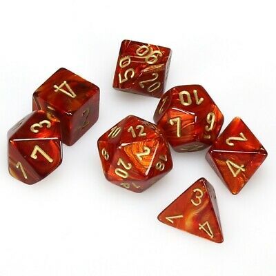 Dés en boite Scarab Scarlet w/gold