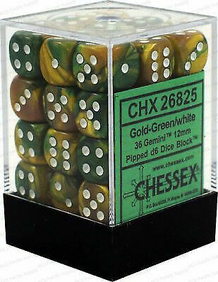 Boite de 36d6 Gemini Gold-Green w/white