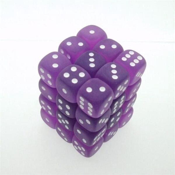 Boite de 36d6 Frosted Purple w/white