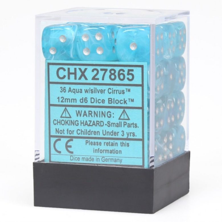 Boite de 36d6 Cirrus Aqua w/silver