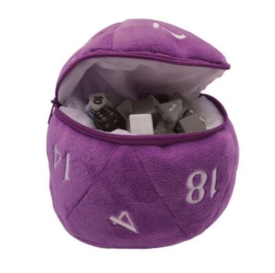Bourse à dés Peluche D20 Violet