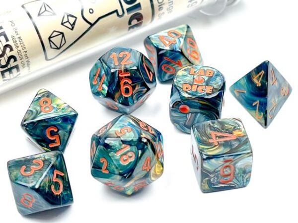 Dés en boite Lustrous Alpestris w/orange