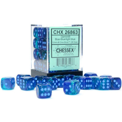 Boite de 36d6 Gemini Blue-Blue w/light blue