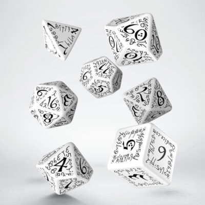 Set de Dés Elvish White & Black