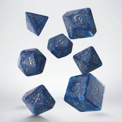 Set de Dés Elvish Cobalt & Silver