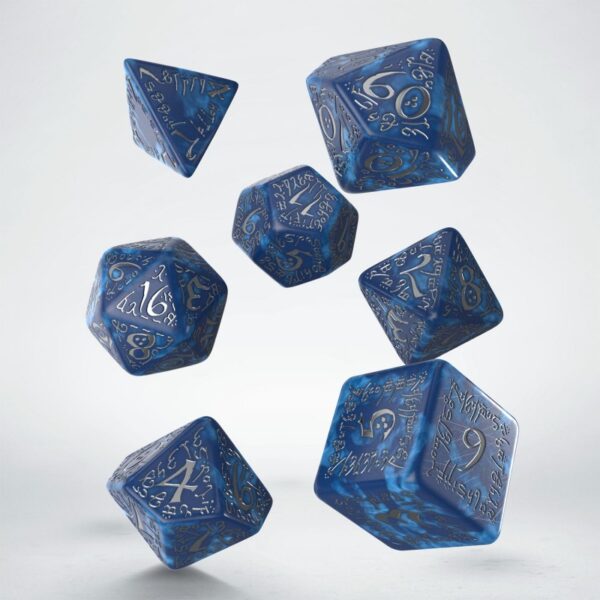 Set de Dés Elvish Cobalt & Silver