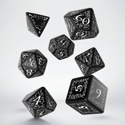 Set de Dés Elvish Black & White