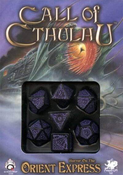 Set de Dés CoC Horror on the Orient Express Black & Purple