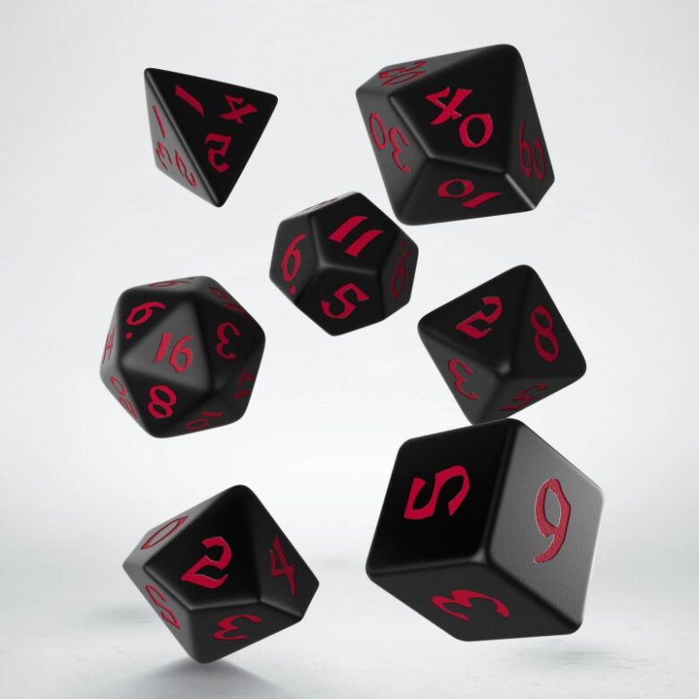 Sets de Dés Classic Runic Black & Red