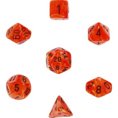 Mini Dés en Boite Vortex Orange w/black